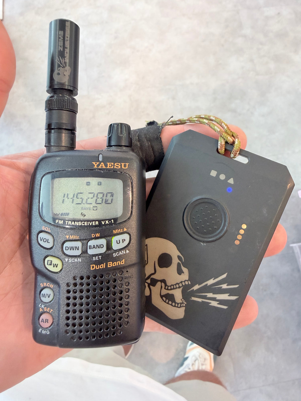 Yaesu VX-1 handheld with The Stubby antenna