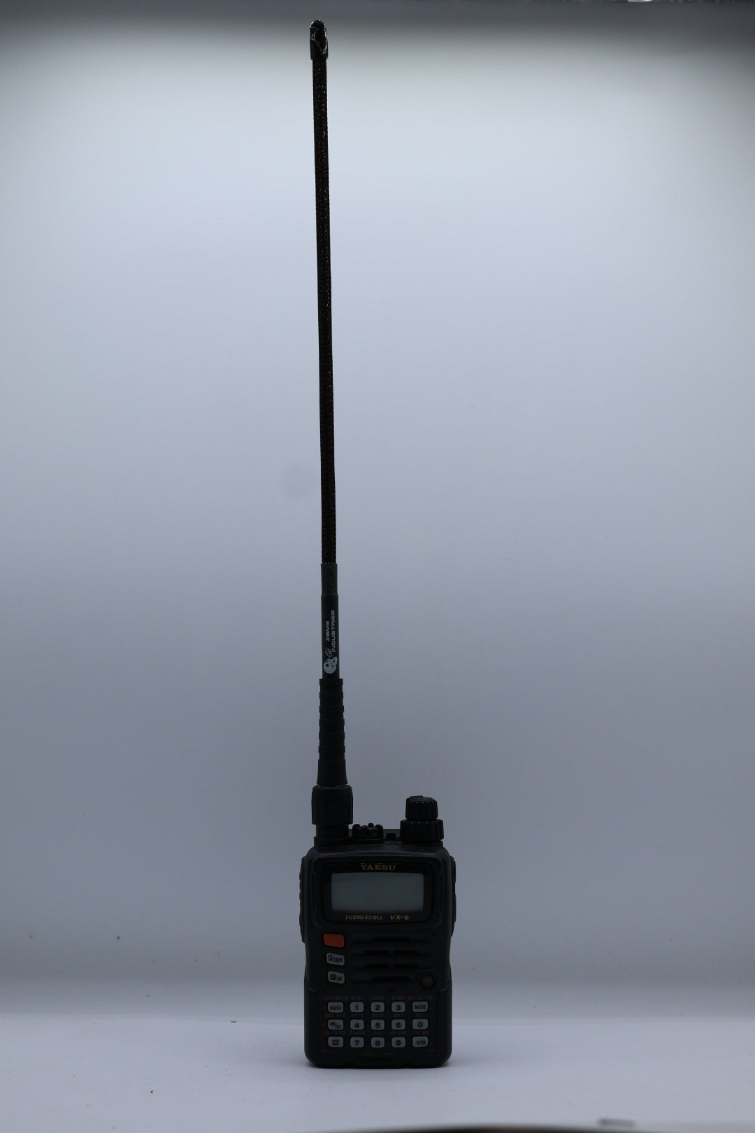 Foul Weather Whip V2 1.25m/70cm dual band in Black on a Yaesu VX-6